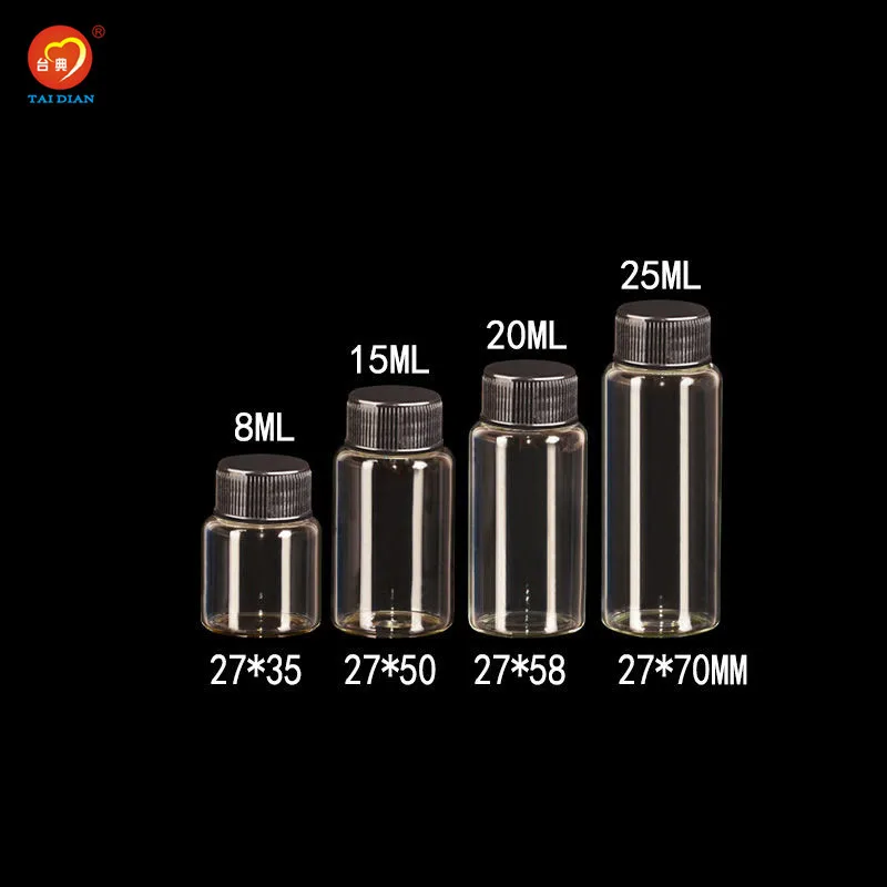8ml 15ml 20ml 25ml Glass Bottles With Plastic Cap Black Screw Decorate Glass Vials Plastic Jars Bottles 50pcs Free Shipping
8ml 15ml 20ml 25ml Glass Bottles With Plastic Cap Black Screw Decorate Glass Vials Plastic Jars Bottles 50pcs Free Shipping