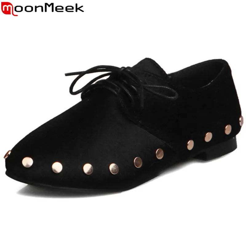 MoonMeek 2020 spring autumn new arrive women flats simple lace up horsehair woman shoes fashion comfortable rivet big size 34-43
MoonMeek 2020 spring autumn new arrive women flats simple lace up horsehair woman shoes fashion comfortable rivet big size 34-43