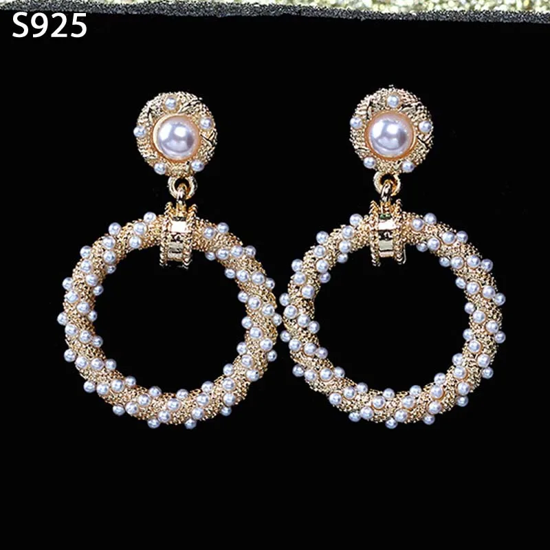 925 Sterling Silver Needle Dangle Earrings for Women Wedding Jewelry Round Pearl Vintage Baroque Female Drop Earrings Bijoux
925 Sterling Silver Needle Dangle Earrings for Women Wedding Jewelry Round Pearl Vintage Baroque Female Drop Earrings Bijoux