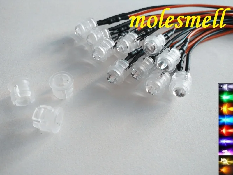 5x 5mm 3V DC Pre-Wired water clear LED + Plastic Bezel Holder Light Lamp red yellow blue green white orange uv pink warm white
5x 5mm 3V DC Pre-Wired water clear LED + Plastic Bezel Holder Light Lamp red yellow blue green white orange uv pink warm white