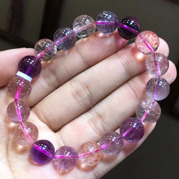 11.5mm Natural Super Seven Melody Stone Rutilated Quartz Fashion Bracelet Women Anniversary Love Gift Crystal Round Bead Jewelry
11.5mm Natural Super Seven Melody Stone Rutilated Quartz Fashion Bracelet Women Anniversary Love Gift Crystal Round Bead Jewelry