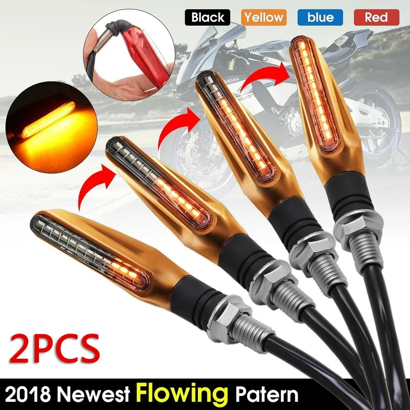 12V 2Pcs LED Universal Motorcycle Turn Signals High Brightness Flowing Water Blinker Tail Light Motorcycle Turn Signal Lamp
12V 2Pcs LED Universal Motorcycle Turn Signals High Brightness Flowing Water Blinker Tail Light Motorcycle Turn Signal Lamp