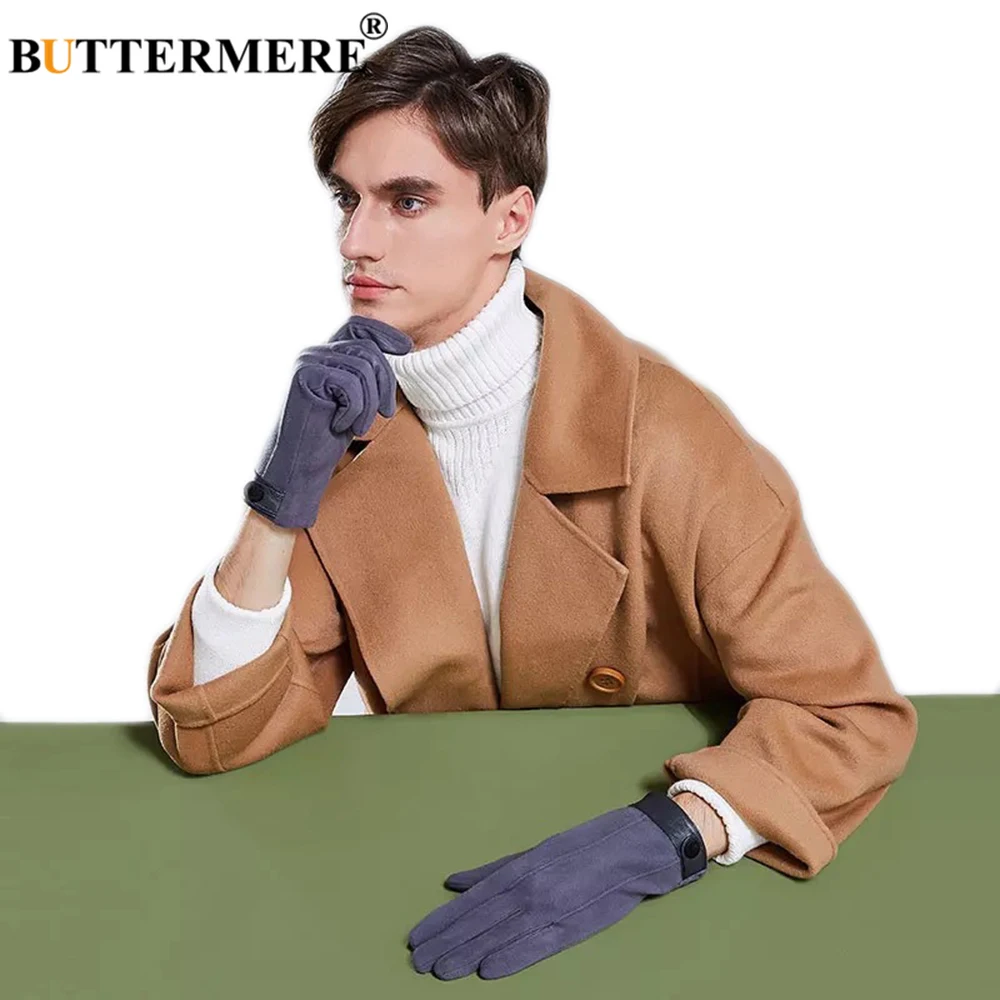 BUTTERMERE Mens Autumn Thin Gloves Touch Screen Driving Gloves Male Hand Navy Velvet Brand Warmer Button Short Waist Mittens
BUTTERMERE Mens Autumn Thin Gloves Touch Screen Driving Gloves Male Hand Navy Velvet Brand Warmer Button Short Waist Mittens