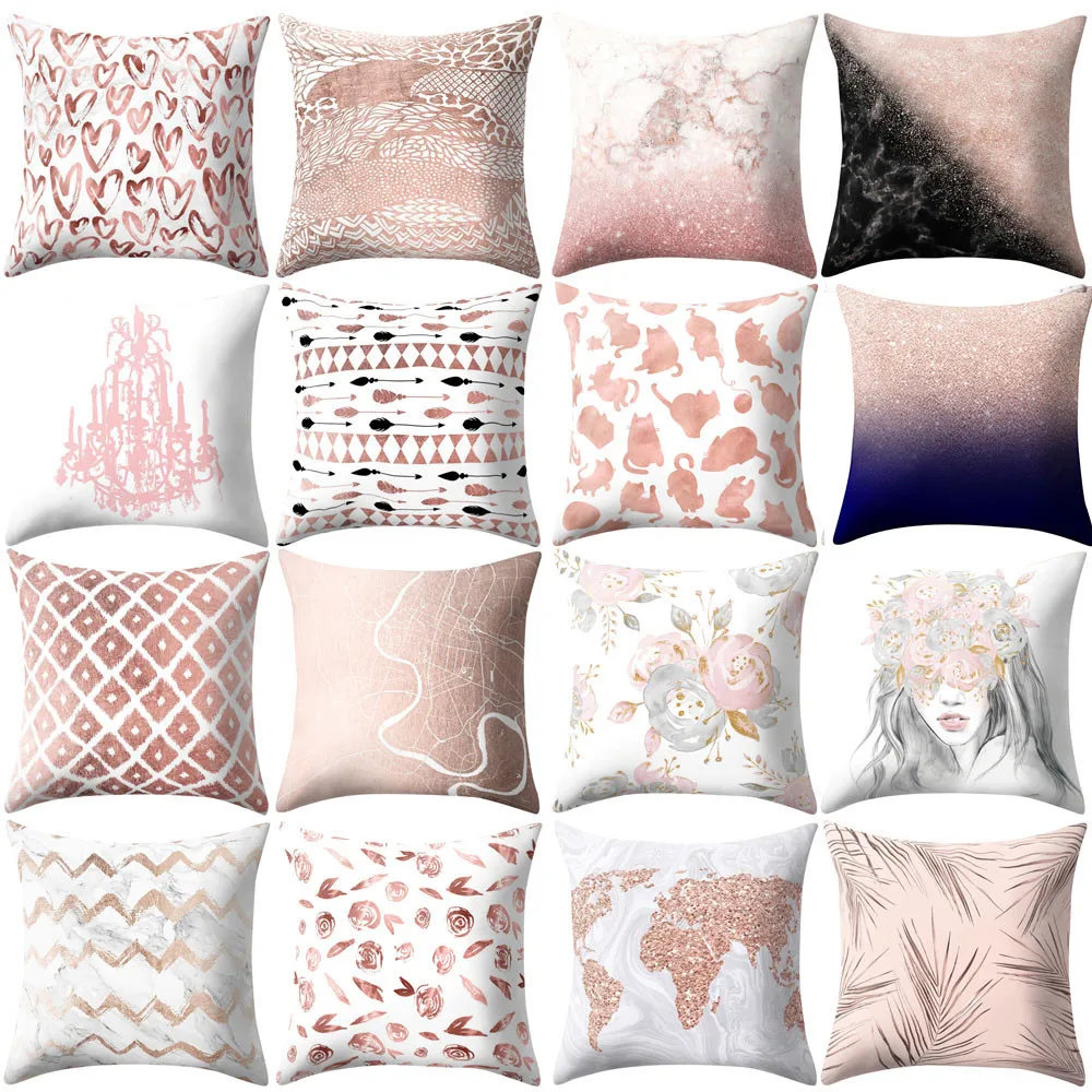 Rose Gold Pink Cushion Cover Square Pillowcase Christmas Decoration For Home Navidad New Year Gift Pillow Case Xmas Present
Rose Gold Pink Cushion Cover Square Pillowcase Christmas Decoration For Home Navidad New Year Gift Pillow Case Xmas Present