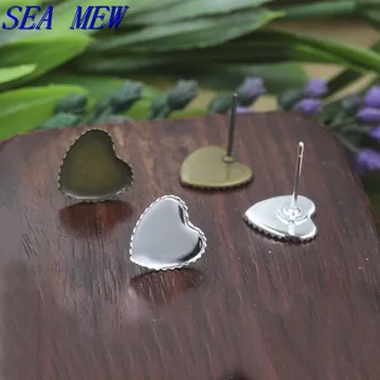 Inner Diameter 10/12mm Antique Bronze/Silver Color Heart Shape Stud Earrings Settings Vintage Style Earring Blank Base For Women
Inner Diameter 10/12mm Antique Bronze/Silver Color Heart Shape Stud Earrings Settings Vintage Style Earring Blank Base For Women