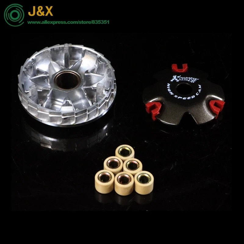 Racing VARIATOR Scooter GY6 Variator Kit with Roller Weights, Drive Pulley for GY6 50cc 139QMB 139QMA and Dio 50cc Scooter Moped
Racing VARIATOR Scooter GY6 Variator Kit with Roller Weights, Drive Pulley for GY6 50cc 139QMB 139QMA and Dio 50cc Scooter Moped