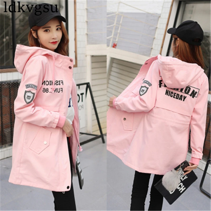 2019 New Spring Autumn Trench Coats Women's Outerwear Girls Korean Harajuku BF Letter Long Windbreaker Coats Female A477
2019 New Spring Autumn Trench Coats Women's Outerwear Girls Korean Harajuku BF Letter Long Windbreaker Coats Female A477