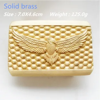 Retail Fashion Solid brass Cool 3D Eagle belt buckle 70*46mm 125g Yellow metal For 4cm Wide Belt fit Men Women Jeans accessories
Retail Fashion Solid brass Cool 3D Eagle belt buckle 70*46mm 125g Yellow metal For 4cm Wide Belt fit Men Women Jeans accessories