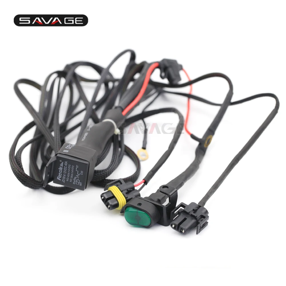 Fog Lights Lamp Light Assembly set bracket support Wiring harness cable wire (15)