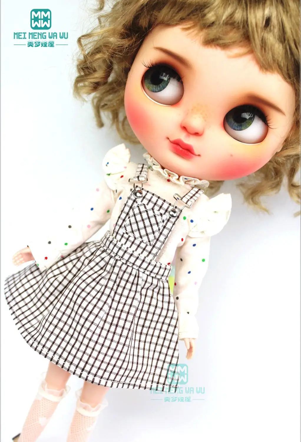 1PCS Blyth clothes fashion coffee plaid strap dress for 28-30cm Blyth Azone 1/6 doll accessories
1PCS Blyth clothes fashion coffee plaid strap dress for 28-30cm Blyth Azone 1/6 doll accessories