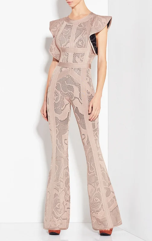 High Quality Black pink Falbala Sleeveless Rayon Bandage Boot Cut Jumpsuit Evening Party Jumpsuit
High Quality Black pink Falbala Sleeveless Rayon Bandage Boot Cut Jumpsuit Evening Party Jumpsuit