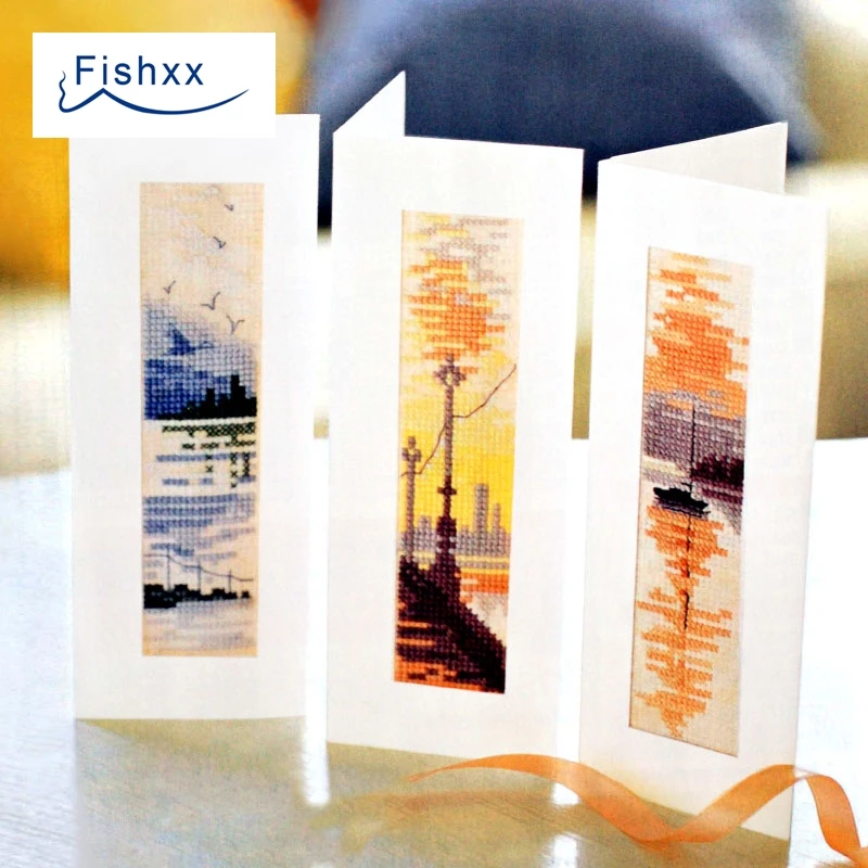 Fishxx Cross Stitch Kit European style magazine series Cross221-3 three bookmarks plastic embroidered cloth landscape pattern
Fishxx Cross Stitch Kit European style magazine series Cross221-3 three bookmarks plastic embroidered cloth landscape pattern