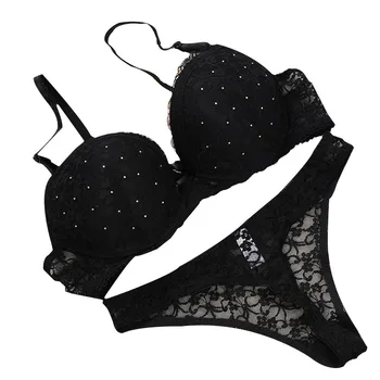 Hot Sexy Lingerie Lace Drill Bra Set Women Push Up Underwear Set Bra Thong Set For Female Plus Size
Hot Sexy Lingerie Lace Drill Bra Set Women Push Up Underwear Set Bra Thong Set For Female Plus Size