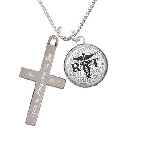 Domed Black RRT - Plans I Have for You - Cross Necklace (1)