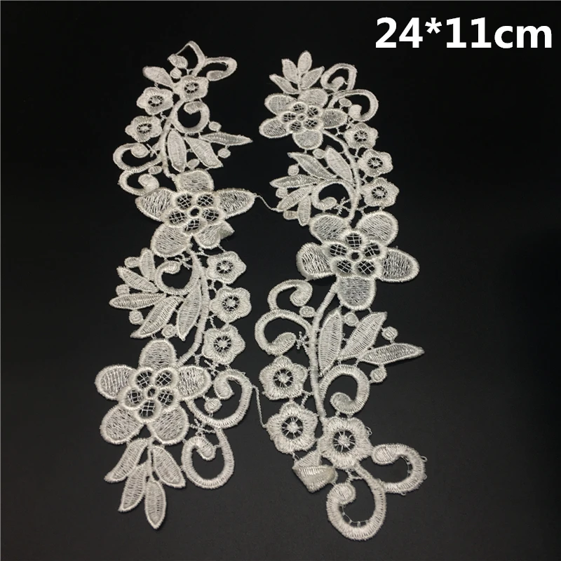 1 Pair (24*11cm) White Flower Embroidery Lace Appliqued Fabric With Mesh Jacquard Lace Fabric Sewing Trims #Lace34
1 Pair (24*11cm) White Flower Embroidery Lace Appliqued Fabric With Mesh Jacquard Lace Fabric Sewing Trims #Lace34