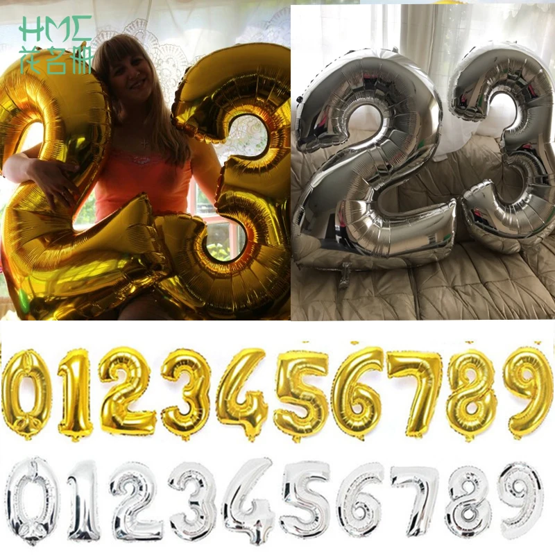 40" 0-9 Numbers Gold Foil Balloons Large Digit Helium Ballons inflatable wedding Birthday Party Decoration Anniversar Supplies
40" 0-9 Numbers Gold Foil Balloons Large Digit Helium Ballons inflatable wedding Birthday Party Decoration Anniversar Supplies