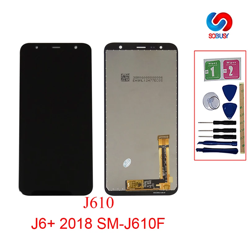 ЖК экран для Samsung Galaxy J6 + 2018 сменный модуль дисплея с дисплеем функцией и дисплей В