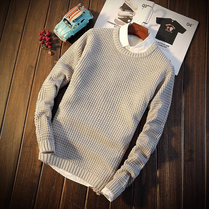 2019 Autumn Sweaters Men Solid Color Casual Long Sleeve Cotton Knitted sweater men clothes Slim Fit Brand Knitted Pullovers
2019 Autumn Sweaters Men Solid Color Casual Long Sleeve Cotton Knitted sweater men clothes Slim Fit Brand Knitted Pullovers