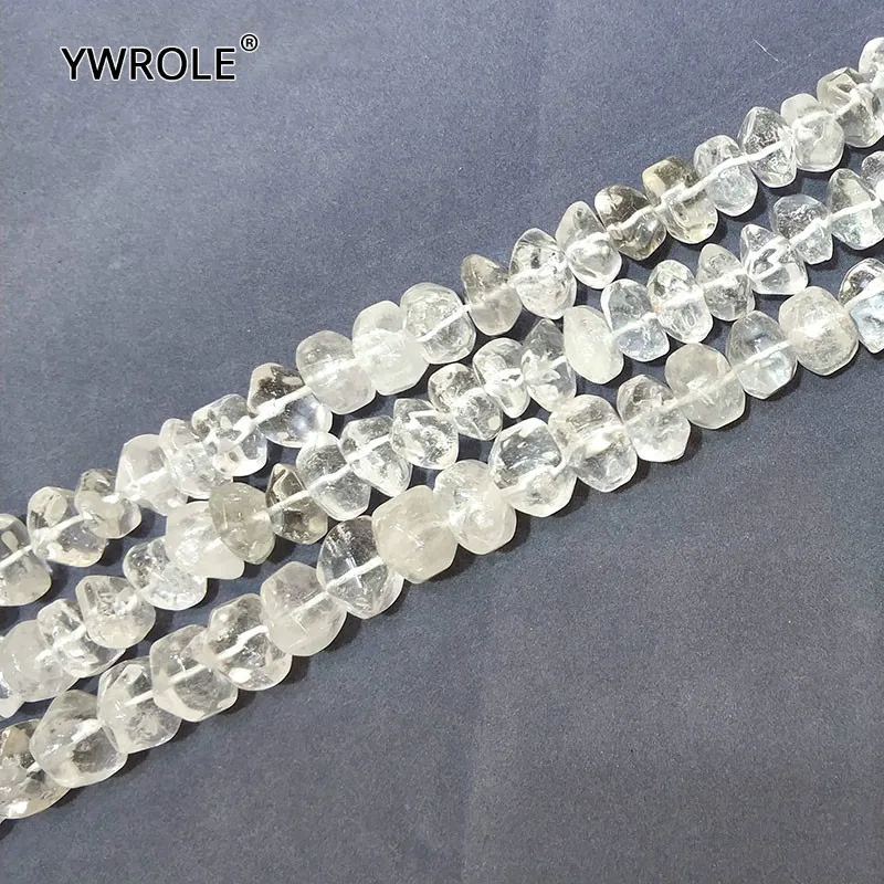 

Irregular 100% Natural White Crystal Quartz Beads For Jewelry Making DIY Bracelet, Necklace , Earring Size 9*14 mm Strand 15"