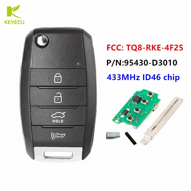 KEYECU Replacement Upgraded Remote Key Fob 433MHz ID46 Chip for Hyundai Tuscon 2016 2017 2018 FCC: TQ8-RKE-4F25 ,95430-D3010
KEYECU Replacement Upgraded Remote Key Fob 433MHz ID46 Chip for Hyundai Tuscon 2016 2017 2018 FCC: TQ8-RKE-4F25 ,95430-D3010