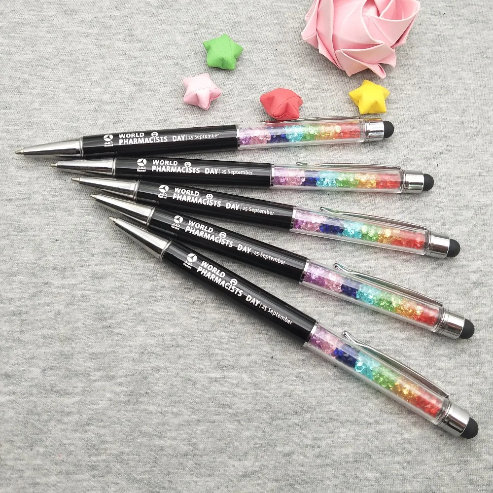 NEW rainbow design stylus Pencil Diamond touch pen Crystal pens Free customized with any LOGO and text on pen body
NEW rainbow design stylus Pencil Diamond touch pen Crystal pens Free customized with any LOGO and text on pen body