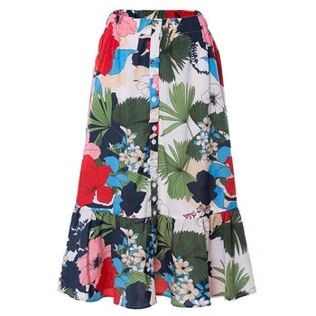 Single-breasted Printed Mid-long Beach Skirt 2019 Summer Long Skirts For Women Plus Size Woman Skirt 2019 Spring Autumn
Single-breasted Printed Mid-long Beach Skirt 2019 Summer Long Skirts For Women Plus Size Woman Skirt 2019 Spring Autumn