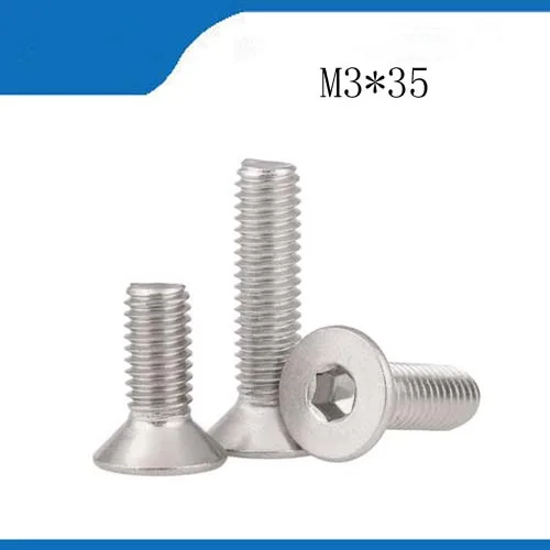 Free shipping 20pcs M3*35mm M3X35 Stainless steel Flat Screws Inner Hexagon Socket Countersunk Head Screw stainless nails,bolts
Free shipping 20pcs M3*35mm M3X35 Stainless steel Flat Screws Inner Hexagon Socket Countersunk Head Screw stainless nails,bolts