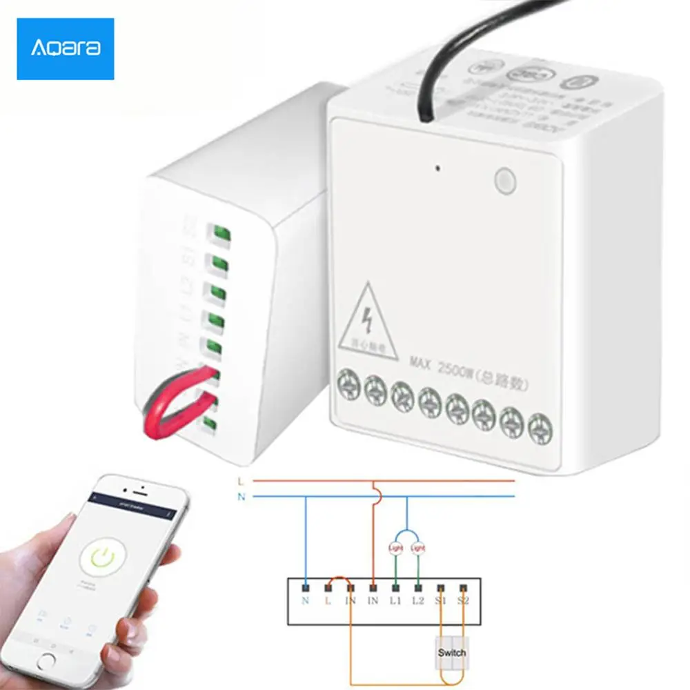 2019 Newest Xiaomi Mijia Aqara Wireless Relay Module Two-way Control Double Channels Switch Controller Smart Light Mi Home
2019 Newest Xiaomi Mijia Aqara Wireless Relay Module Two-way Control Double Channels Switch Controller Smart Light Mi Home