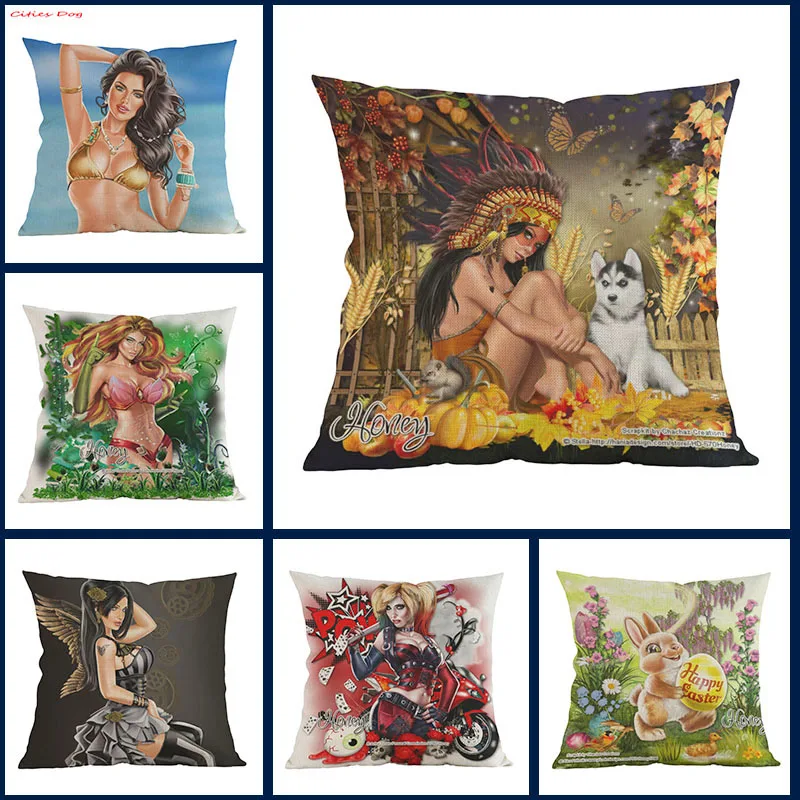 Public places supplies Sexy girl cushion cover Sexy People Animal rabbit easter pattern Printed Home sofa Decoration Pillow case
Public places supplies Sexy girl cushion cover Sexy People Animal rabbit easter pattern Printed Home sofa Decoration Pillow case