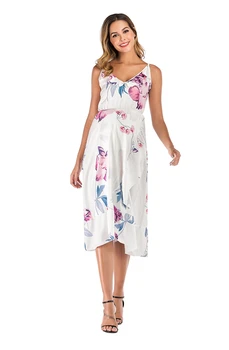 Europe and the United States wind lotus leaf ink deep V sling irregular print dress sleeveless loose maternity dress
Europe and the United States wind lotus leaf ink deep V sling irregular print dress sleeveless loose maternity dress