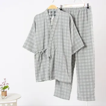 Men's Pajamas kimono Cotton Sleepwear Double Layer Gauze kimono Pajama Set Loose stripe
Men's Pajamas kimono Cotton Sleepwear Double Layer Gauze kimono Pajama Set Loose stripe