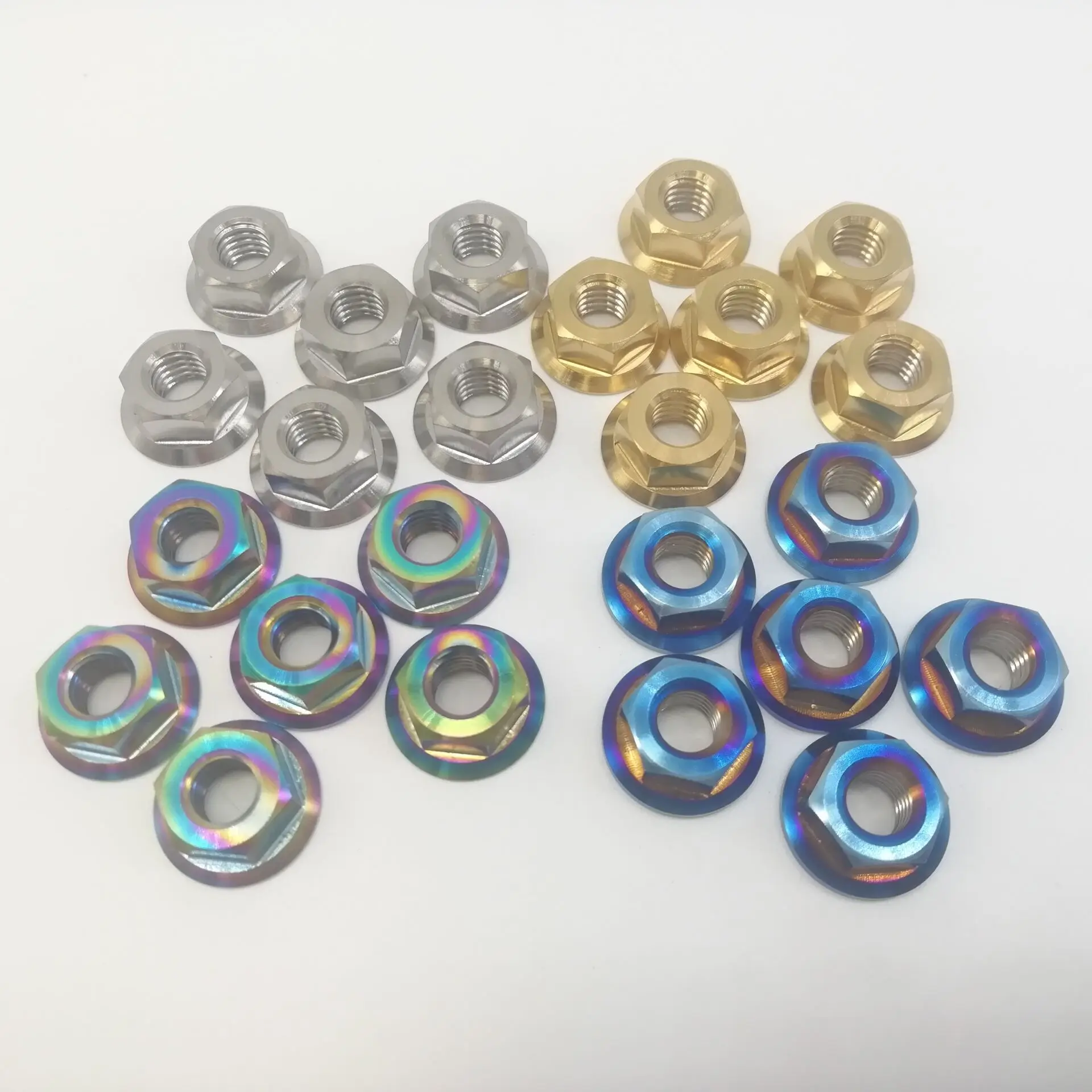 6Pcs MTB Mountain Bicycle Bike Motorcycle M5 Titanium Ti Flange Nuts Bolts Screws Gr5 M5X0.8mm Flange Nuts
6Pcs MTB Mountain Bicycle Bike Motorcycle M5 Titanium Ti Flange Nuts Bolts Screws Gr5 M5X0.8mm Flange Nuts