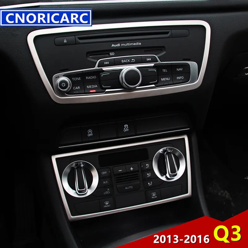 CNORICARC Middle Console CD Panel Cover Trim For Audi Q3 13-15 Car Accessories Stainless Steel Air Conditioner Knob Frame Strips
CNORICARC Middle Console CD Panel Cover Trim For Audi Q3 13-15 Car Accessories Stainless Steel Air Conditioner Knob Frame Strips