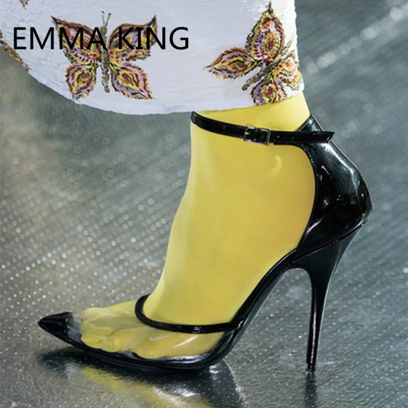 2019 Runway New Clear Thin Heels Sandals Women Pointed Toe Ankle Strap High heels Pumps Black White Party Shoes Woman Sandals
2019 Runway New Clear Thin Heels Sandals Women Pointed Toe Ankle Strap High heels Pumps Black White Party Shoes Woman Sandals