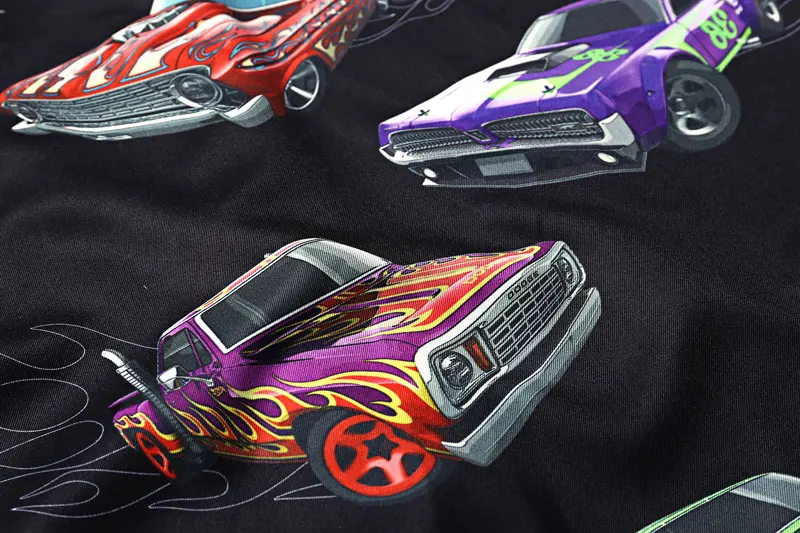 Racing Cars Fire Flame Print Shirts 4