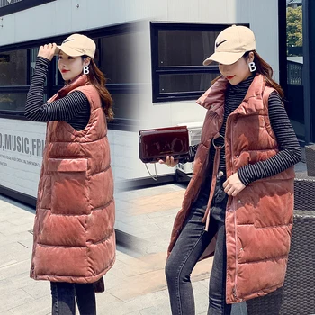 SWREDMI Long Winter Vest Women Stand Collar Velvet Waistcoat Outwear 2020 Thick Warm Sleeveless Jacket Coat Jaqueta Feminina
SWREDMI Long Winter Vest Women Stand Collar Velvet Waistcoat Outwear 2020 Thick Warm Sleeveless Jacket Coat Jaqueta Feminina