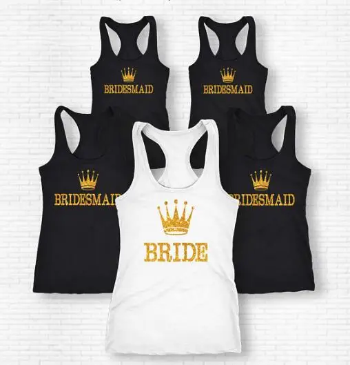 Customize glitter Queen princess Bride crown singlets Bachelorette Bridesmaids Tank tops tees bridal shower t Shirts Party gifts
Customize glitter Queen princess Bride crown singlets Bachelorette Bridesmaids Tank tops tees bridal shower t Shirts Party gifts