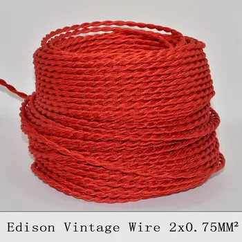 2*0.75mm2 Edison Vintage Electrical Wire Copper Twisted Braided Lamp Cord Retro Pendant Light Lamp Wire Textile Cable 5/10M
2*0.75mm2 Edison Vintage Electrical Wire Copper Twisted Braided Lamp Cord Retro Pendant Light Lamp Wire Textile Cable 5/10M