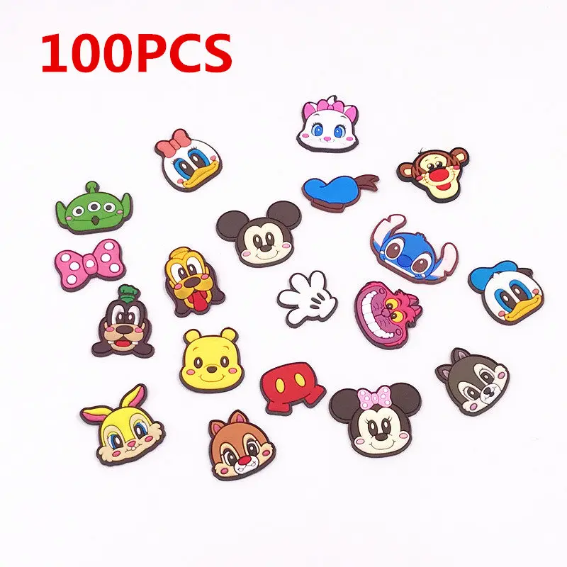 Wholesale 100PCS Mickey Minnie Donald Classic cartoon Flat PVC DIY Gadgets Fit Bracelets Shoe Charms Button Center crafts Gift
Wholesale 100PCS Mickey Minnie Donald Classic cartoon Flat PVC DIY Gadgets Fit Bracelets Shoe Charms Button Center crafts Gift