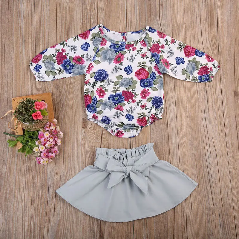 Newborn Infant Baby Girl Long Sleeve Playsuit Romper Flower + Now Skirt Clothes Outfit Set
Newborn Infant Baby Girl Long Sleeve Playsuit Romper Flower + Now Skirt Clothes Outfit Set