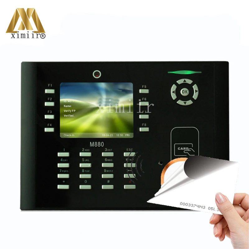 New arriveed ZK M880 3.5 Inch Color Screen TCP/IP Card Time Attendance Time Clock 125KHZ RFID Card Time Recorder With Camera
New arriveed ZK M880 3.5 Inch Color Screen TCP/IP Card Time Attendance Time Clock 125KHZ RFID Card Time Recorder With Camera