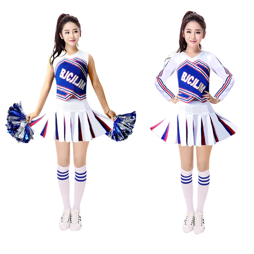 Ролевой костюм чирлидерши (топ, галстук, юбка, гольфы) купить со скидкой в секс шопе  Ролевые костюмы  Учительница, практикантка