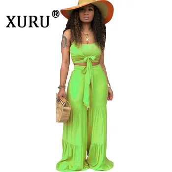 XURU summer new women's jumpsuit two-piece strap elastic jumpsuit wide-leg pants suit
XURU summer new women's jumpsuit two-piece strap elastic jumpsuit wide-leg pants suit