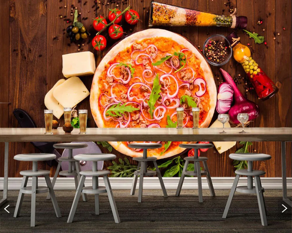 Custom Fast food Pizza Tomatoes Cheese Spices Onion Wood Food photo wallpaper living room bedroom backdrop papel de parede
Custom Fast food Pizza Tomatoes Cheese Spices Onion Wood Food photo wallpaper living room bedroom backdrop papel de parede