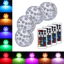 10leds RGB Submersible Light Underwater LED Night Light Swimming Pool Light for Outdoor Vase Fish Tank Pond Disco Wedding Party 10leds RGB Submersible Light Underwater LED Night Light Swimming Pool Light for Outdoor Vase Fish Tank Pond Disco Wedding Party