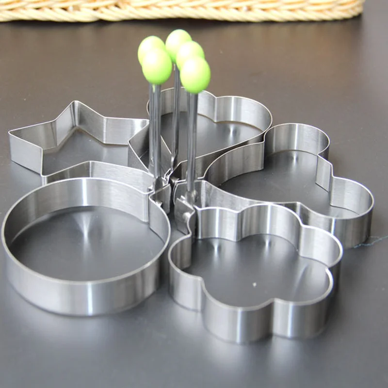 5pc Style Stainless Steel Fried Egg Shaper Pancake Mould Omelette Mold Frying Egg Cooking Tools Kitchen Accessories kawaii
5pc Style Stainless Steel Fried Egg Shaper Pancake Mould Omelette Mold Frying Egg Cooking Tools Kitchen Accessories kawaii