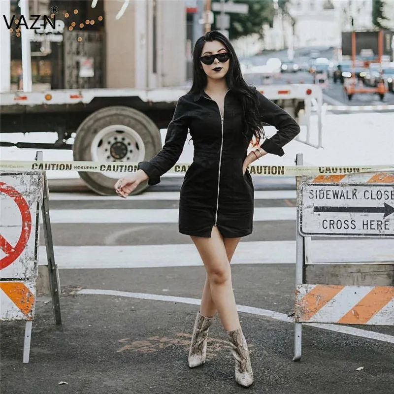 VAZN Autumn 2018 New Arrive Famous Brand Women Sexy Mini Dress Solid Full Sleeve Lady Sheath Elegant Mini Dress Vestido HM6064
VAZN Autumn 2018 New Arrive Famous Brand Women Sexy Mini Dress Solid Full Sleeve Lady Sheath Elegant Mini Dress Vestido HM6064