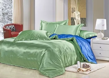 7pcs Green Blue Silk bedding set Satin sheets California King queen full twin size bedspread duvet cover bed sheet quilt Custom
7pcs Green Blue Silk bedding set Satin sheets California King queen full twin size bedspread duvet cover bed sheet quilt Custom