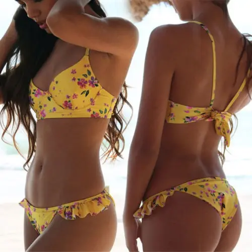 2018 Summer Sexy Women Swimwear Floral Printed Triangle Bikini Set Bandage Push-Up Swimsuit Bathing African Beachwear
2018 Summer Sexy Women Swimwear Floral Printed Triangle Bikini Set Bandage Push-Up Swimsuit Bathing African Beachwear