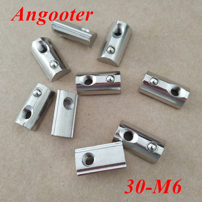 100pcs M6 T Spring Nuts 30-M6 Half Round Elasticity Nuts for 3030 Aluminum Profiles Connection Slot 8mm
100pcs M6 T Spring Nuts 30-M6 Half Round Elasticity Nuts for 3030 Aluminum Profiles Connection Slot 8mm